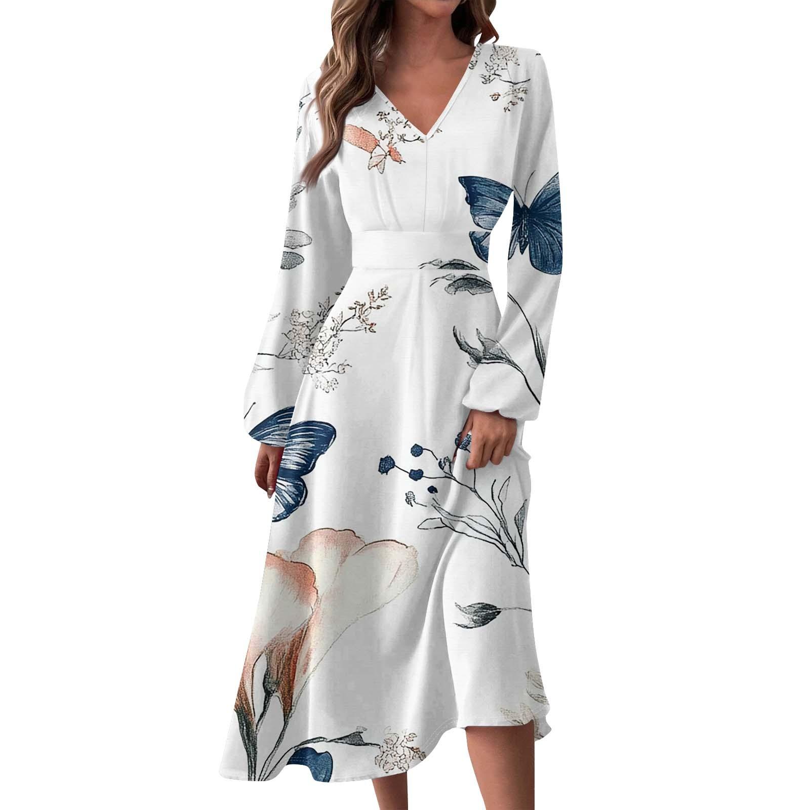 

Женское осенне-зимнее повседневное модное длинное платье с V-образным вырезом и длинными рукавами в полоску, подходящее для повседневной жизни и вечеринок M