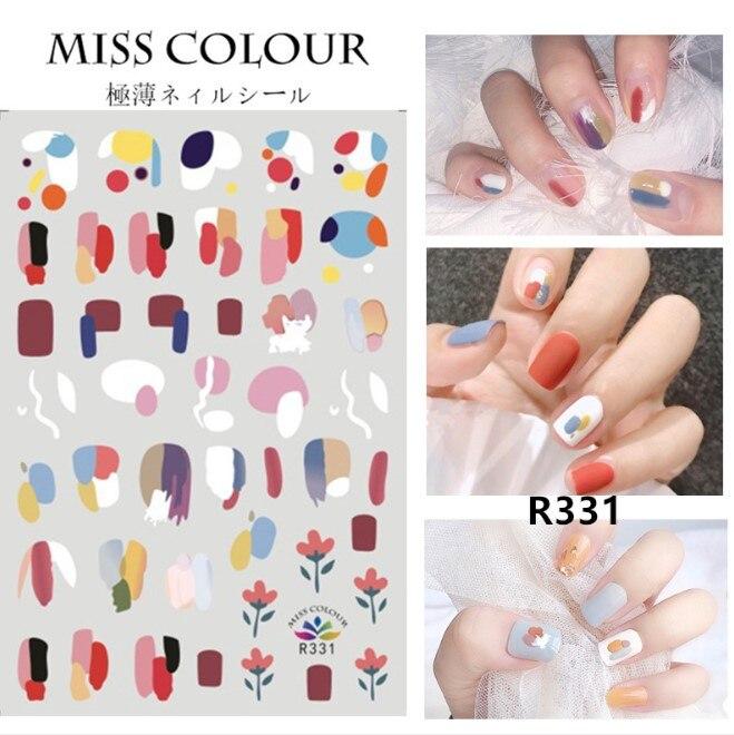 1pc 3D Nail Stickers Spring Summer Natural Flower Leaves Simulation Dried Flower Dragonfly Nail Applique Water Slides Decoration