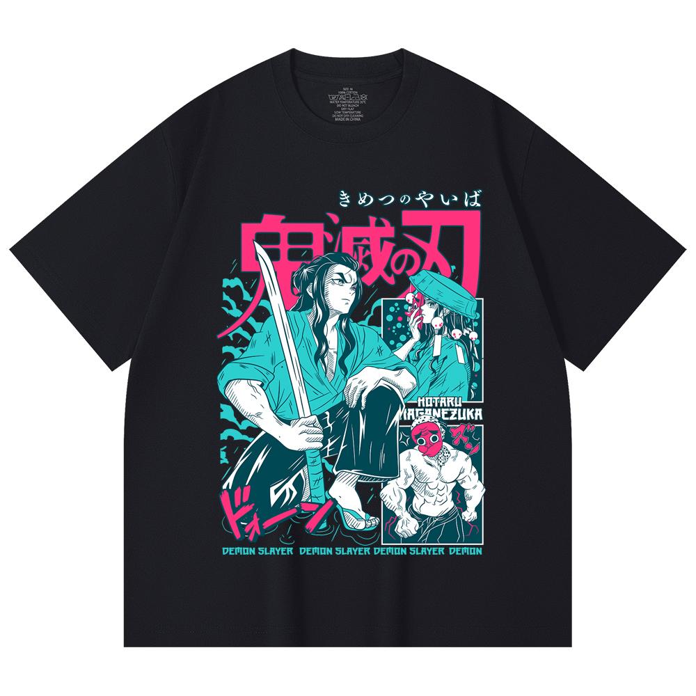 230 Gsm 100% Cotton Demon Slayer V94 Haganezuka Print Unisex Heavy Cotton T Shirt