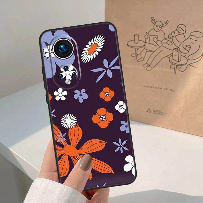 70s hippie Psychedelic floral flowers Case For Honor Magic 5 6 7 Lite 8 Pro Honor 400 200 Pro X9c X9b X9a X8b 50 70 90 Cover