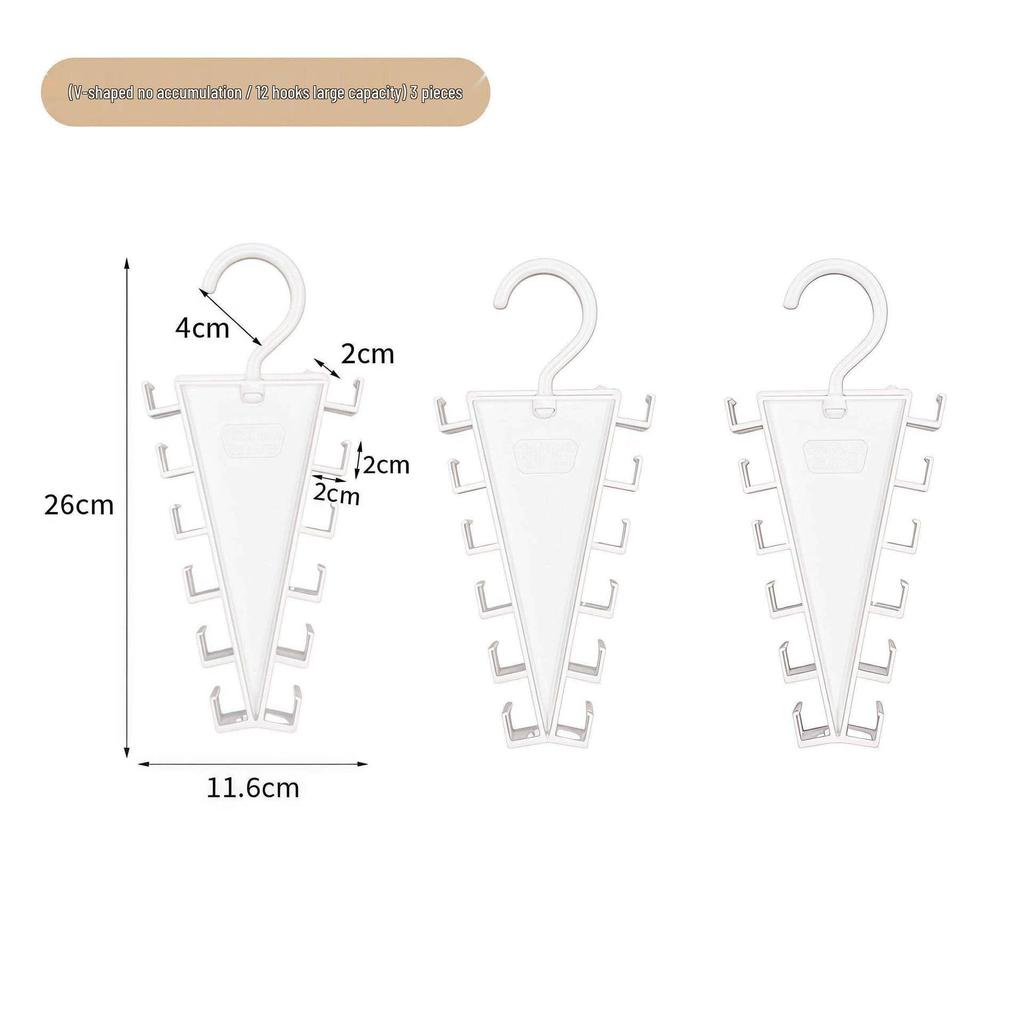 V-Shaped Dual-Sided Hanger & Storage Rack for Clothes, Belts, and Scarves