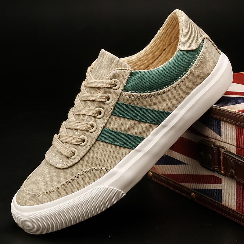 Baoda, low-top lace-up board shoes, fashion shoes, comfortable and breathable canvas shoes, versatile men's casual