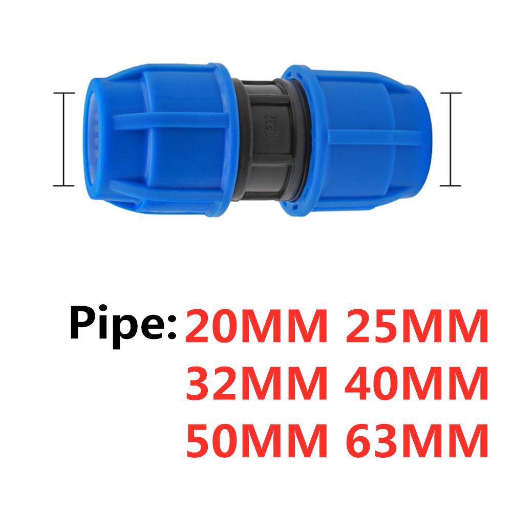 1pcs PE Connector Pipe Fittings 20MM 25MM 32MM Water Tube Direct 1/2" 3/4" 1" Thread Quick Connect Live Joint