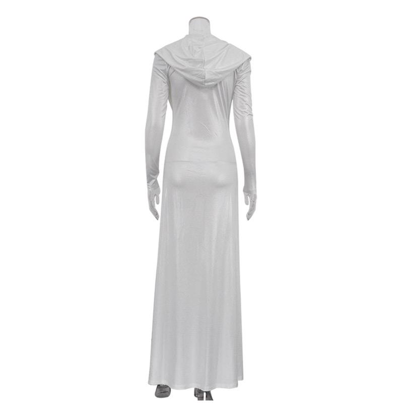 Weißes Satin-Abendkleid, formelles Etuikleid, bodenlang, sexy V-Ausschnitt, Schleppe, Falten, lange Ärmel, Falten, Kleider für besondere Anlässe