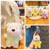 Wear Hoodies Cartoon Bear Plush Doll Bag Hanging Animal Plush Car Keyring  Friends Birthday Gifts