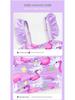 2025 Girls' Three-Piece Purple Swimsuit Set - Split Swimwear for Small To Medium Children