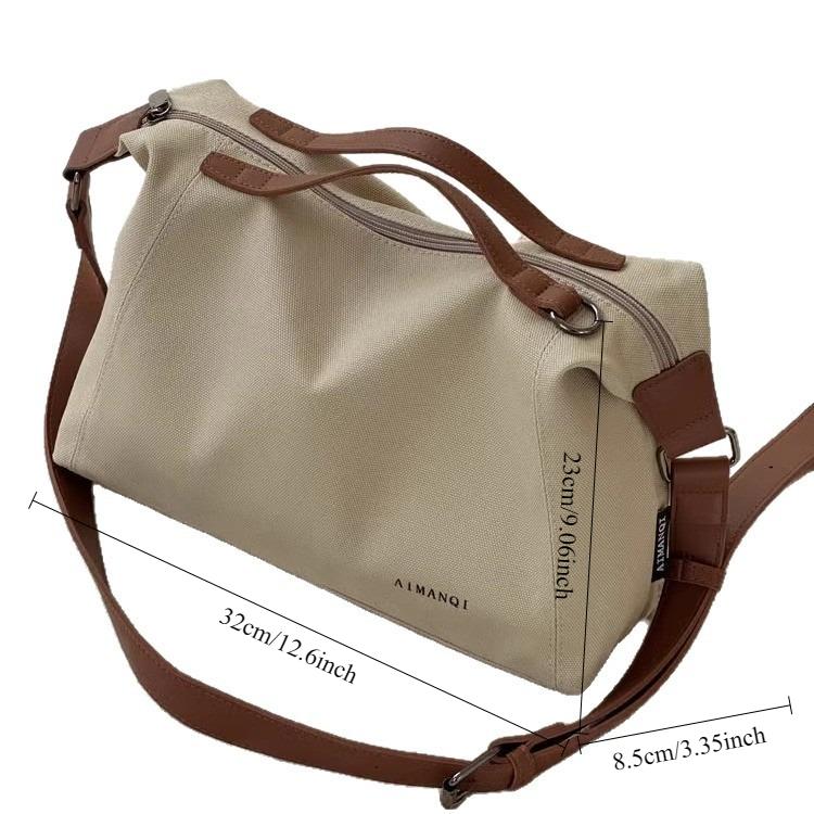 Apanese Korean Fashion Simple Commute Canvas Tote Bag Literary Casual Versatile Student Handbag Crossbody Bag