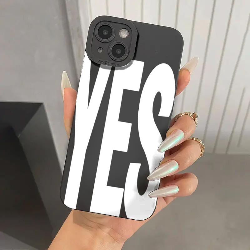 

English Words YES NO Pattern Phone Case For Xiaomi Redmi A3 A2 A1 14C 13C 12C 10C 9T Note 14 13 12s 12 11 10 9S Pro Plus 4G 5G Redmi A2 Plus 4G