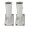 2Pcs Adjustable Flag Pole Holder Aluminium Alloy Metal Wall Mount 180 Degree Multi Position Bracket for Outside House