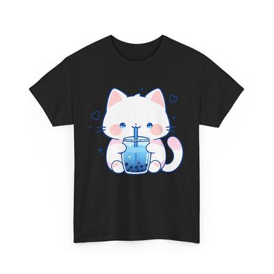 Kawaii Katzen T-Shirt, Kawaii Liebhaber Kätzchen Boba Japanisch süß Anime Mädchen T-Shirt