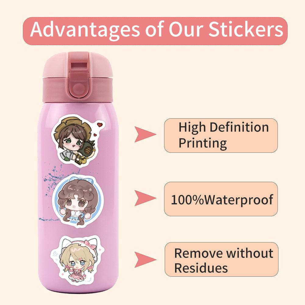 105 Pictures of The Fifth Personality Survival QQ People Graffiti Stickers Decorate Refrigerator Skateboard DIY Personality Stickers