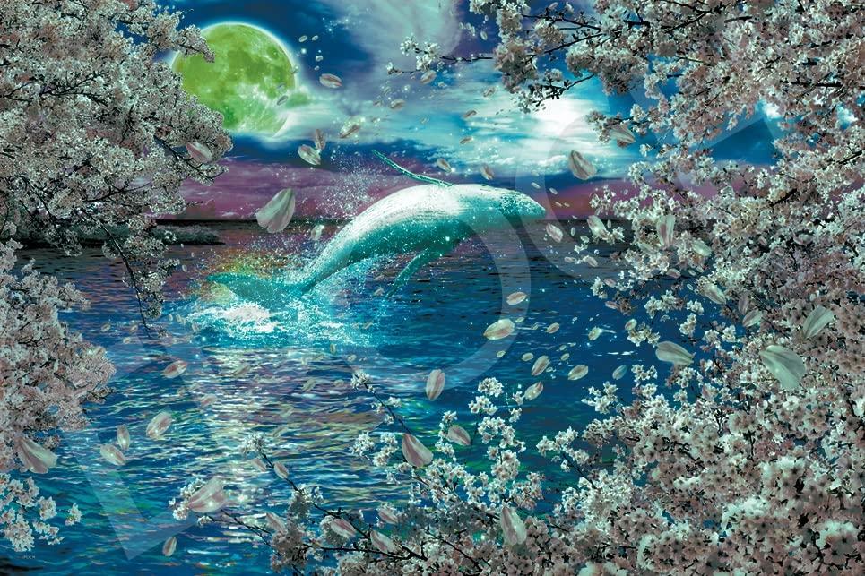 Epoch 1000 Piece Jigsaw Puzzle Marine Art Sakura Miracle x 75 with and Score Ticket Included EPOCH Illustration/Art (50 cm) 13-047s Glue, Spatula,