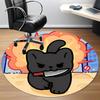 1pc Cat "Explosion" Office Round Area Rug, Indoor Mat Suitable For Office, Under Office Chairs Bedroom Living Room Home Decor, Room Deco 035