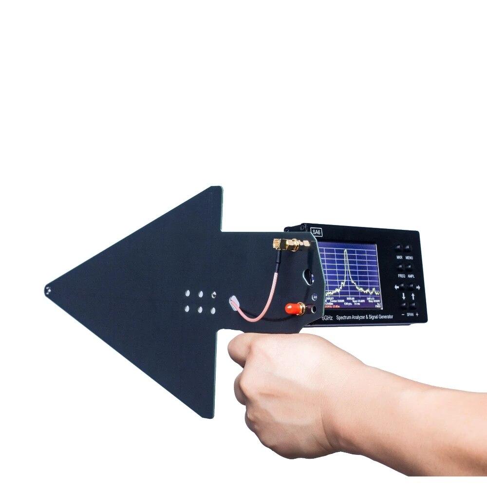 Generatore di segnale analizzatore di spettro portatile SA6 6GHz + antenna periodica logaritmica HT6 LPDA per 3G 4G LTE CDMA DCS GSM GPRS GLONASS