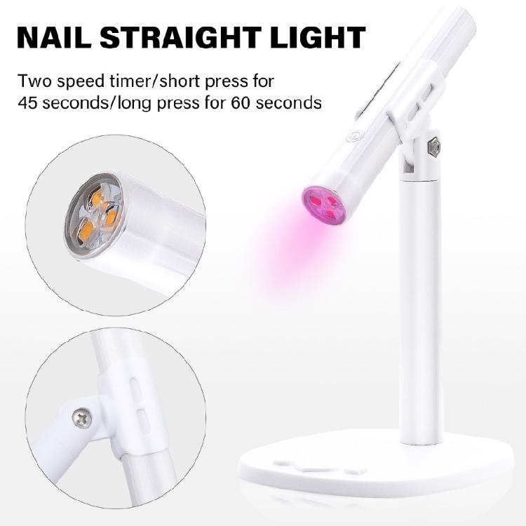 Travel Friendly UV Nail Light Gel Curing Lamp Rechargeable 45/60s Mode Manicure Handheld Nail Dryer