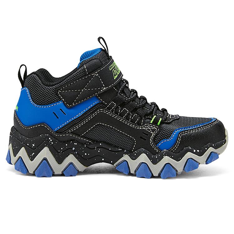 Skechers Kids Fashion Trend Non-Slip Wear-Resistant Warm High-Top Boots Kids boots Black Blue Yellow 406415L-BBLM