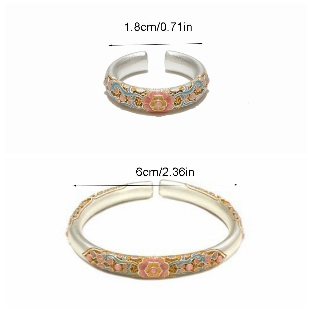 Classic Women's Ring Traditional Chinese Cloisonne Bracelet Handicraft Enamel Bracelet  Accessories