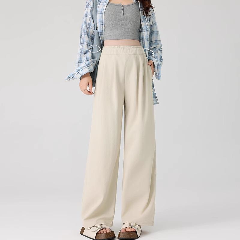 Těhotenské kalhoty na léto Nový styl Bez bříška Nastavitelný Tenký styl pro nošení venku Stahovací šňůrka Volné Ležérní Kalhoty se širokými nohavicemi pro těhotenství