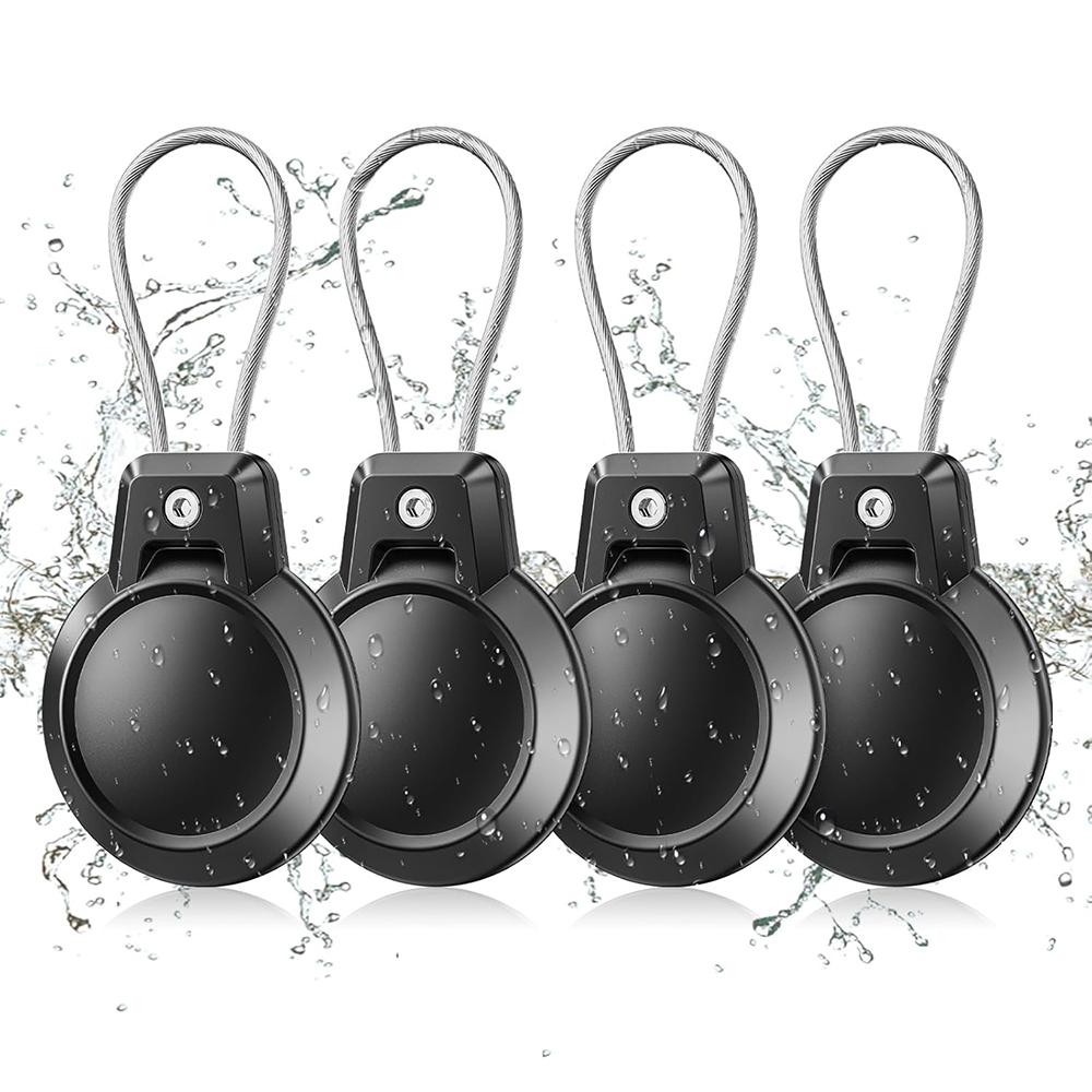 Waterproof Airtag Holder for Apple Airtag, Protective Airtag Case with Wire Cable, Airtags Keychain Cover for Luggage Backpack