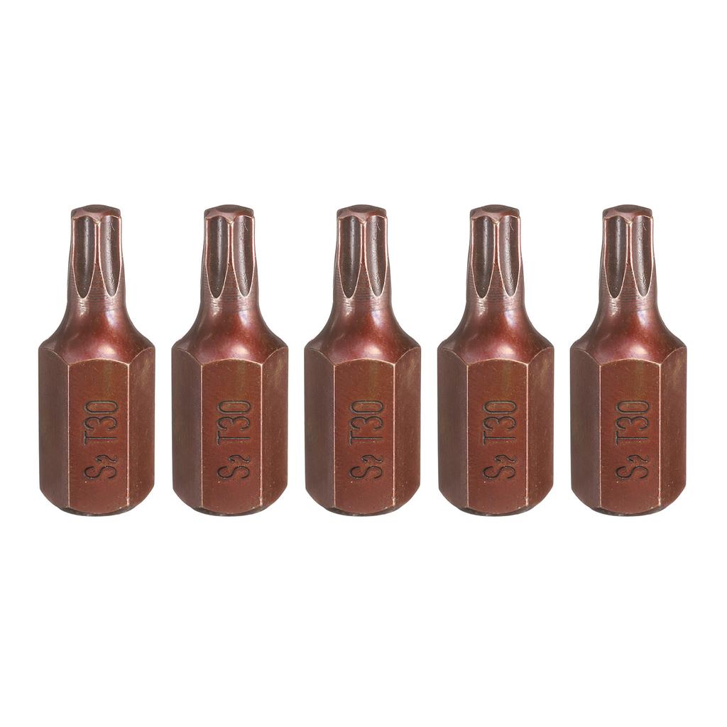 T20 T25 T27 T30 T35 T40 T45 T50 T55 M5 M6 M8 M10 M12 Torx Screwdriver Bit Hex Shank 30mm S2 Steel Security Tamper Proof Head Bit