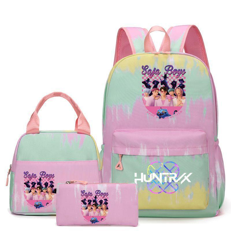 Kpop Witch Hunter Girls School Bag Lunch Bag Three-Piece Backpack Set