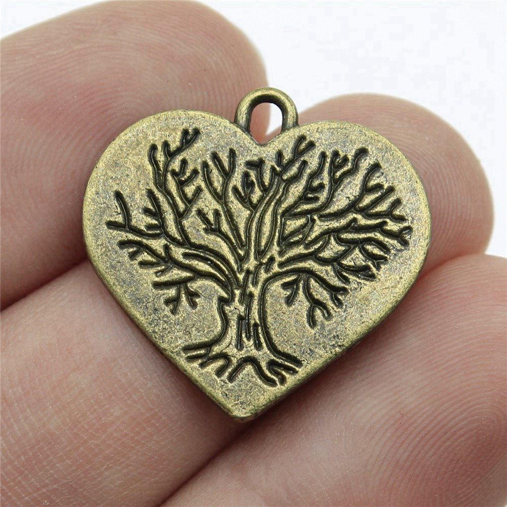 

Круглые подвески в виде дерева жизни, пара ювелирных изделий, модные принадлежности A13-10pcs-23x23mm