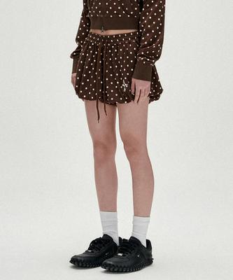 NOT4NERD W Polka Dot Balloon Shorts - Brown