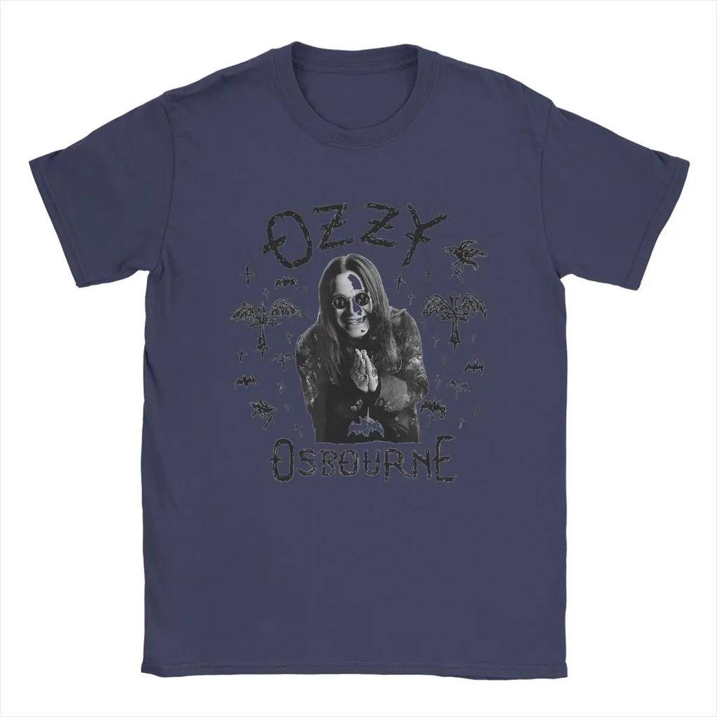 Men T-Shirts Ozzy Osbourne Cross Flying Novelty Pure Cotton Tee Shirt Short Sleeve T Shirt Round Collar Clothing 4XL 5XL 6XL