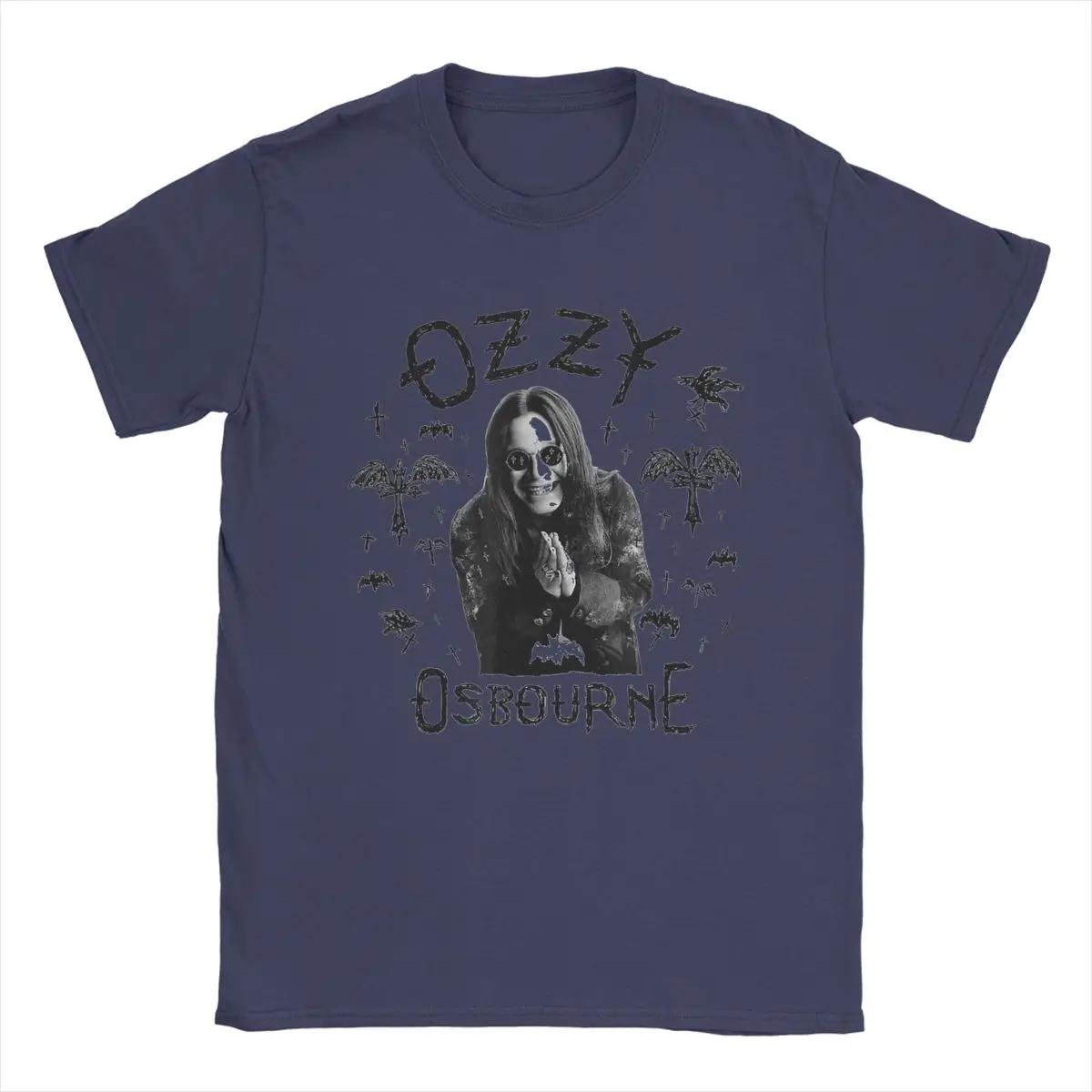 

Чоловічі футболки Ozzy Osbourne Cross Flying Новинка з чистої бавовни Футболка з короткими рукавами Футболка з круглим коміром Одяг 4XL 5XL 6XL XXXXXL темно-синього кольору