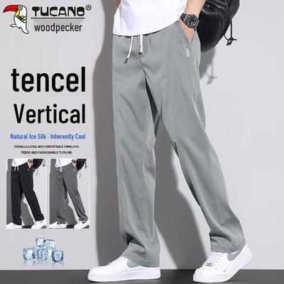 Men's Lyocell Blend Loose Straight Casual Pants
