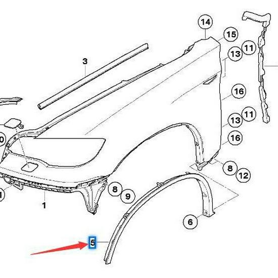 BMW X6 E71 Wheel Arch 51777176235/51777176236