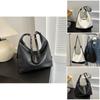 Chic Urban Simple Large Capacity Pu Leather Tote Bag For Women In Black And White