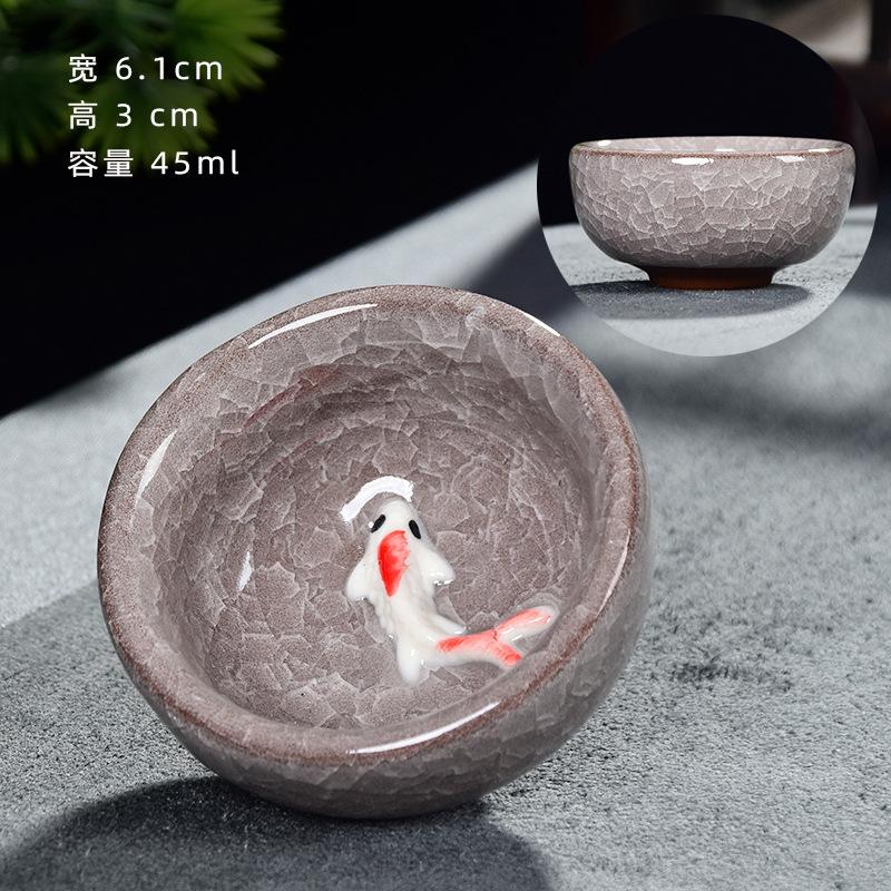 Porcelain Celadon Fish Teacup Small Carp Teacups Kung Fu Teaware  Accessories Personalised Ceramic Oolong Tea Tasting Utensils