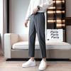 Chutang Men's Wrinkle-Free Straight-Leg Casual Business Pants
