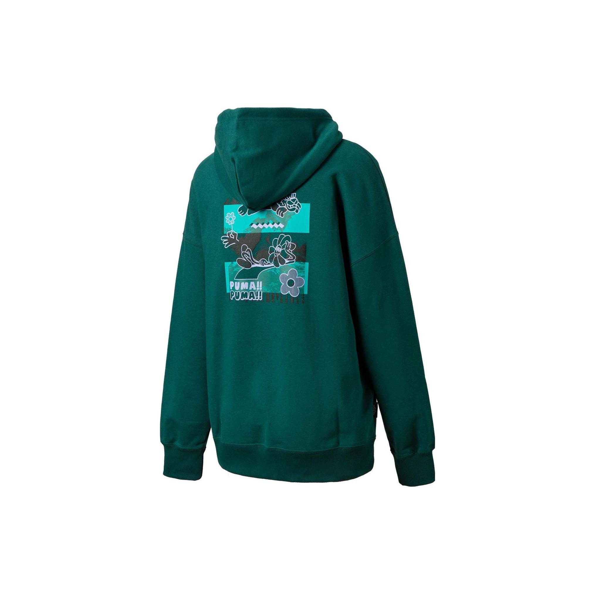 Puma Downtown Series Letter Print Пуловер с капюшоном и длинным рукавом Женский — фото 2