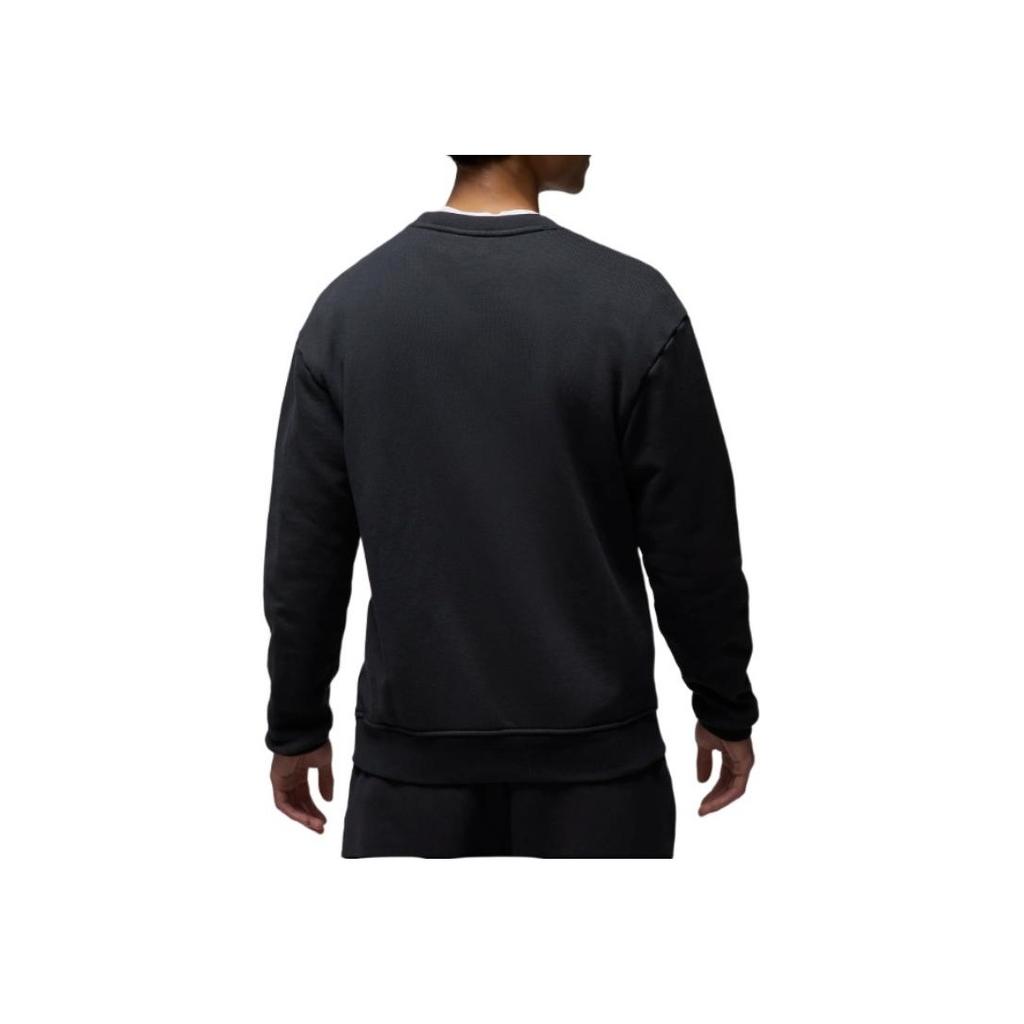 Jordan Solid Color Crew Neck Pullover Sweatshirt Men Tops Black FJ7789-045