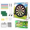 Kids Golf Chipping Game Mat Set Golf Play Mat / Club Set Outdoor Stick Chip Golf Game Set Dart Target Mat Golf Club Sticky Ball