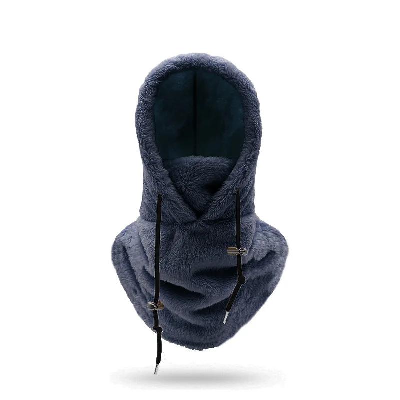 Winter Warm Fleece Cycling Cap Balaclava Windproof Ski Hat Outdoor Sports Cold Beanies Plush Bike Bicycle Riding Accessory