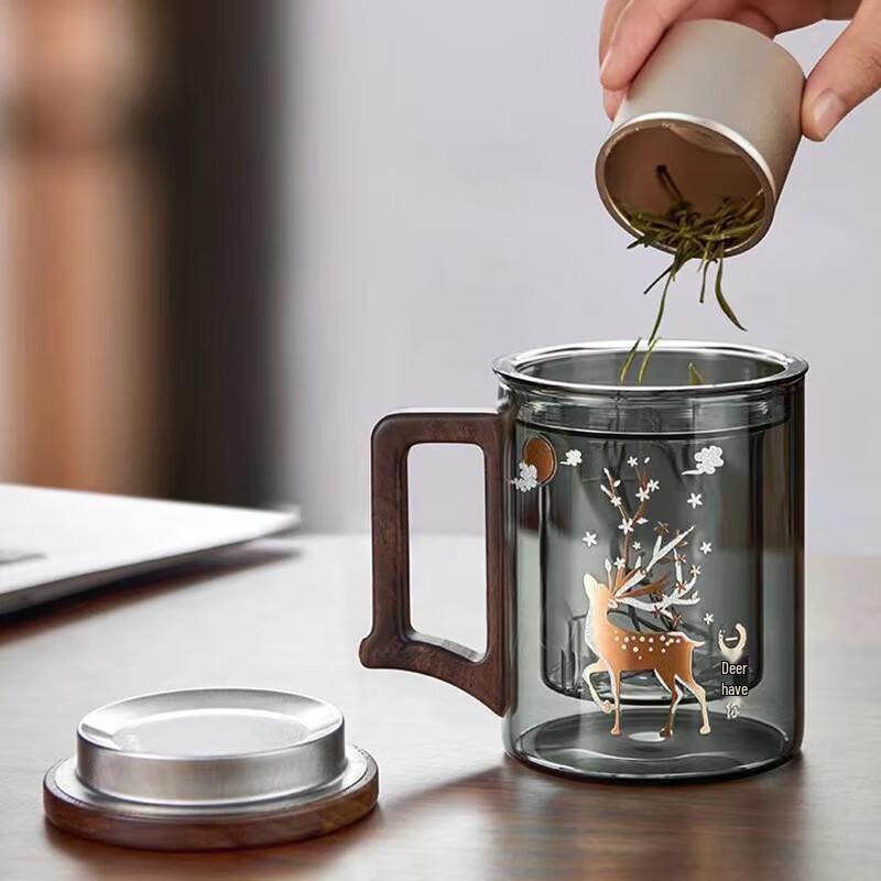 Japanese Style Tea Infuser Glass Mug