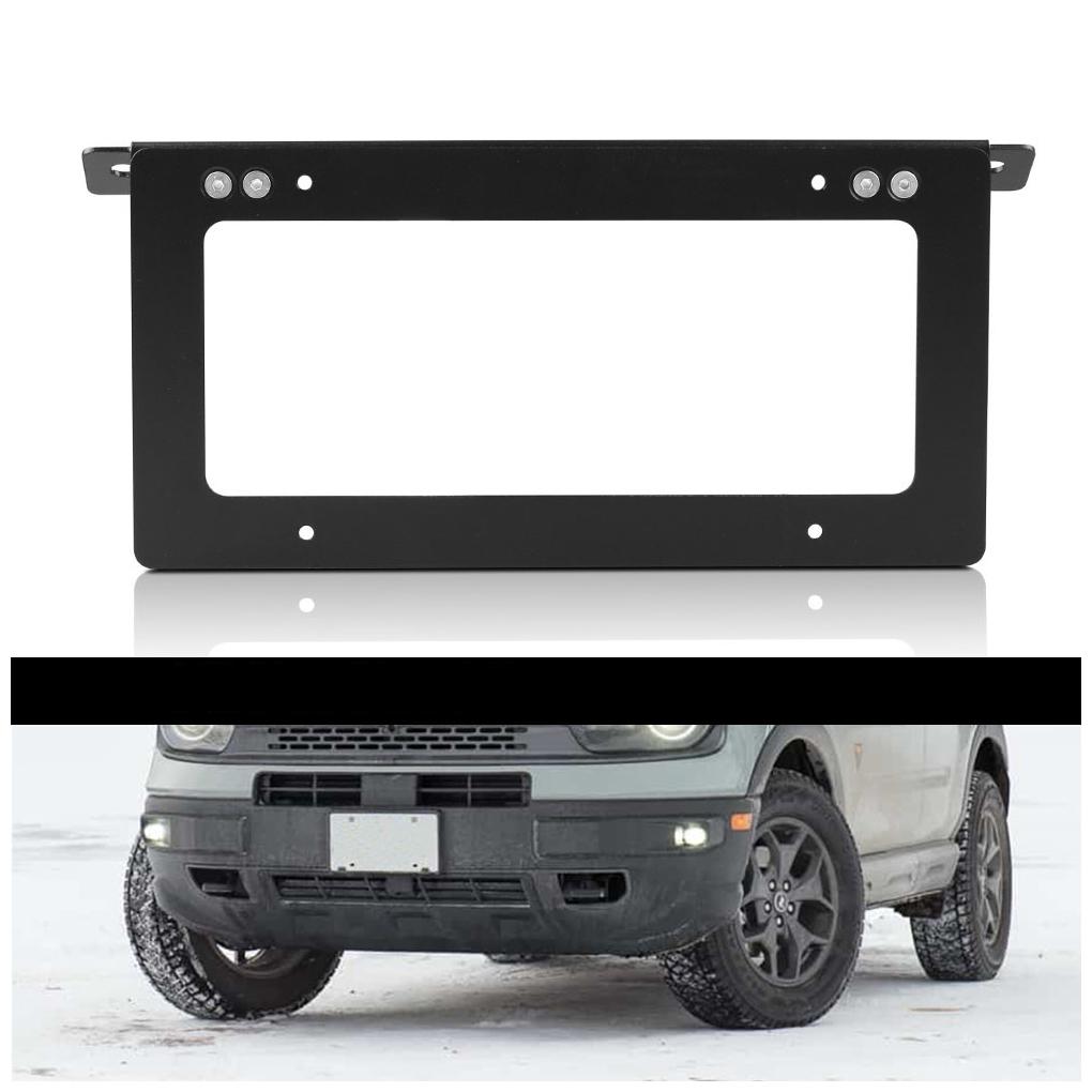 Car Front License Plate Protection Bracket Fixing Frame Mounting Drilling Holder Exterior Artifact Parts Accessories
