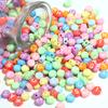 100pcs 7mm Acrylic Mixed Letter Beads Round Flat Alphabet Loose Spacer Beads For DIY Jewelry Making Bracelets Necklace Supplies