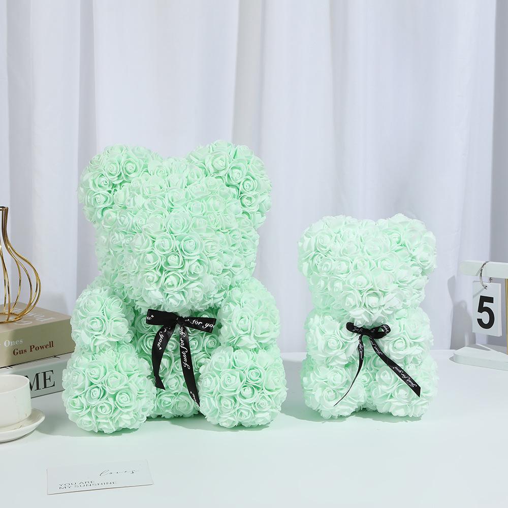 1pc Artificial Flower 40cm Teddy Rose Bear Girlfriend Anniversary Christmas Valentine's Day Gift Birthday Gift Party Decorations