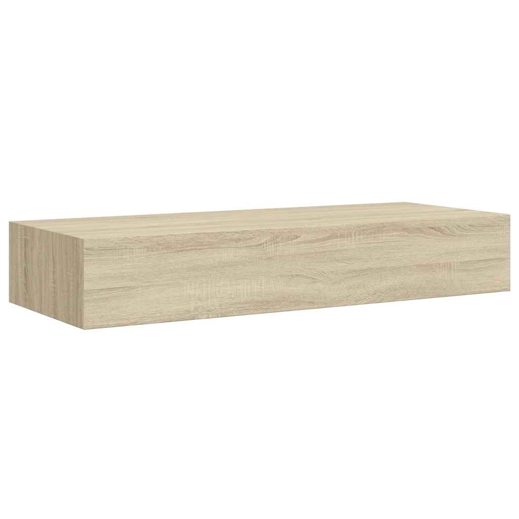 Vidaxl Półka Ścienna Z Szufladą, Kolor Dębu, 60 X 23,5 X 10 Cm, Mdf