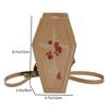 Women Coffin Satchel Purse Cartoon Gothic Crossbody Bag Versatile Rose Crossbody Pouch Gothic Coin Purse Halloween Purse