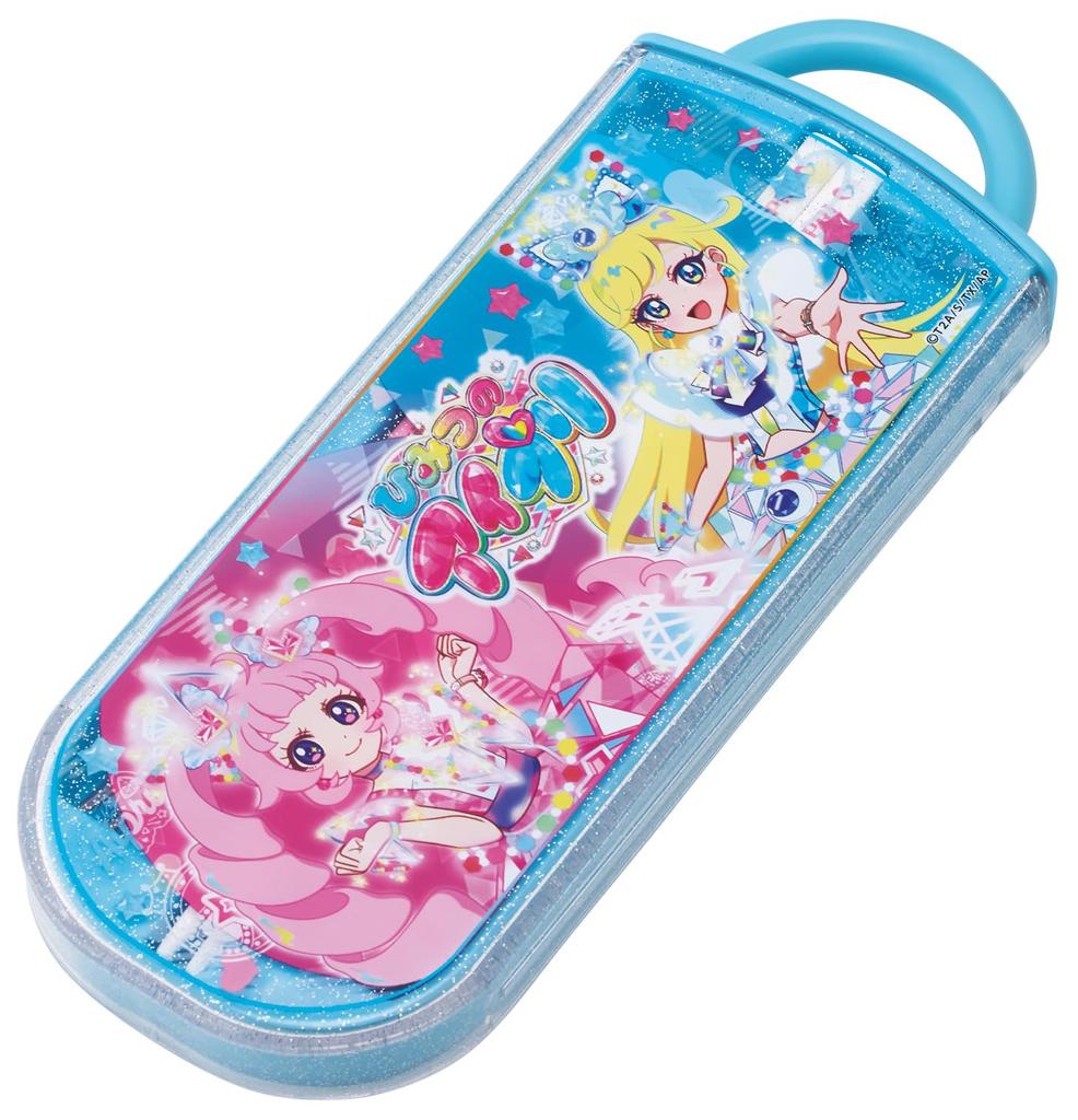 Skater Bento Essstäbchen Trio Set Secret Eye Puri Kinder (Essstäbchen, Löffel, Gabel) 16.5cm, Design, Mädchen TACC2-A
