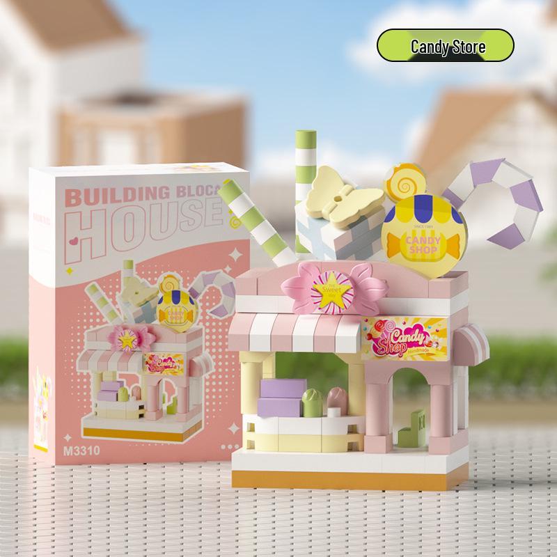 

Dream Shop Micro Building Blocks Street View DIY Assembly Toys for Kids, Lego-Compatible Educational Gifts