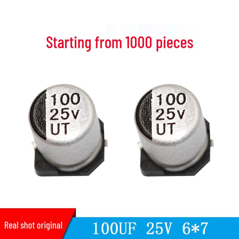 100uF 25V 6x7mm Kesen SMD Aluminum Electrolytic Capacitor Available