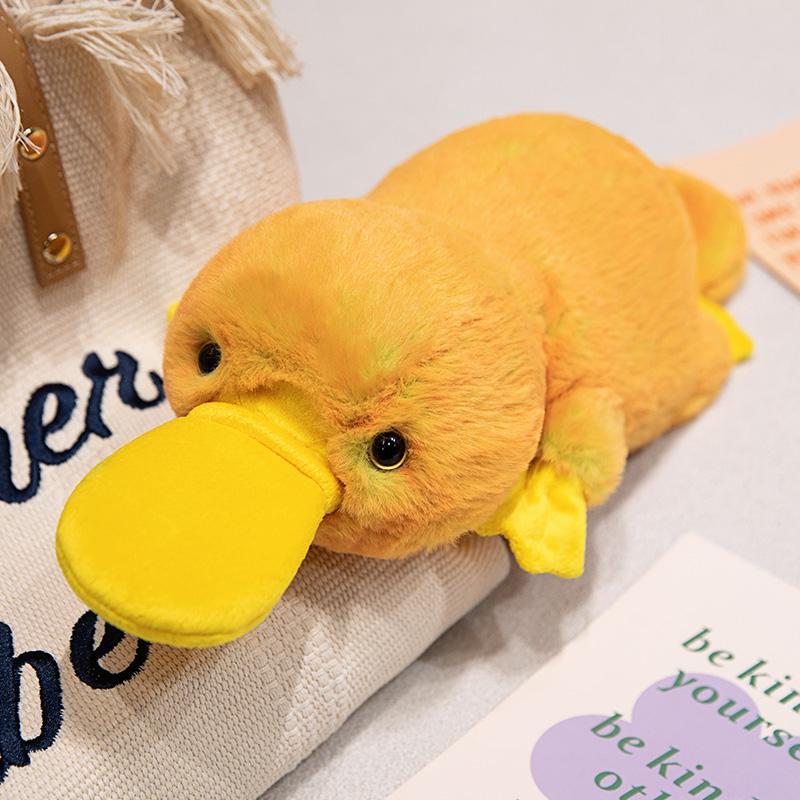 

45 см забавная мультяшная плюшевая кукла-подушка Утконос Желтая Серая Лежащая Длинная плюшевая игрушка Утконос Украшение для дома Подарок для мальчиков и девочек about 45cm