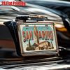 2D Flat, 1 Piece of Retro Metal License Plate, San Marino Cityscape Aluminum Sign, Suitable for Home, Bar, Cafe, Garage Wall Art