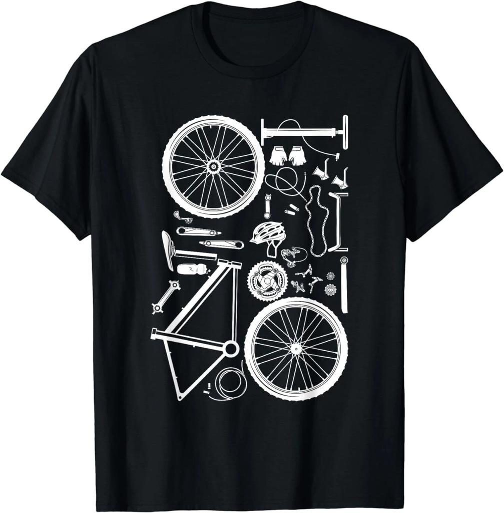 Bike Parts - Downhill Rider Mountainbike MTB Cycling Unisex T-Shirt